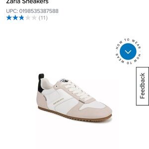 Sam Edelman Zaria Sneakers in Cream and White